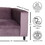 Velvet Sofa for Living Room, Modern 3-Seater Sofas Couches for Bedroom, Office, and Apartment with Solid Wood Frame (Lavender) B124142442
