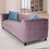 Velvet Sofa for Living Room with Pillows, Modern 3-Seater Sofas Couches for Bedroom, Office, and Apartment with Solid Wood Frame (Lavender) B124142444