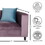 Velvet Sofa for Living Room with Pillows, Modern 3-Seater Sofas Couches for Bedroom, Office, and Apartment with Solid Wood Frame (Lavender) B124142444