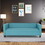 Teal Sofa for Living Room, Modern 3-Seater Sofas Couches for Bedroom, Office, and Apartment with Solid Wood Frame (Polyester Nylon) B124142456