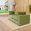 Forest Green Loveseat Sofa for Living Room, Modern D&#233;cor Love Seat Mini Small Couches for Small Spaces and Bedroom with Solid Wood Frame (Polyester) B124S00002