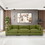 Forest Green Sofa for Living Room, Modern 3-Seater Sofas Couches for Bedroom, Office, and Apartment with Solid Wood Frame (Polyester) B124S00003