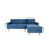 Navy Blue L Shaped Sectional Sofas for Living Room, Modern Sectional Couches for Bedrooms, Apartment with Solid Wood Frame (Polyester Fabric) B124S00010