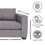 Grey L Shaped Sectional Sofas for Living Room, Modern Sectional Couches for Bedrooms, Apartment with Solid Wood Frame (Polyester Fabric) B124S00011