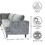 L Shaped Sectional Sofas for Living Room, Modern Sectional Couches for Bedrooms, Apartment with Solid Wood Frame (Velvet, Silver) B124S00017