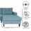 Blue L Shaped Sectional Sofas for Living Room, Modern Sectional Couches for Bedrooms, Apartment with Solid Wood Frame (Polyester Nylon) B124S00018