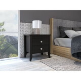 Breeze Four-Legged Modern Bedroom Nightstand, with Two Drawers B128P148671