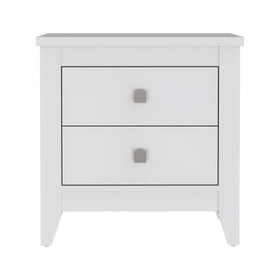 Breeze Four-Legged Modern Bedroom Nightstand, with Two Drawers B128P148672