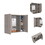 Draco Medicine Cabinet, Mirror, Double Door, One External Shelf B128P148704