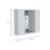 Draco Medicine Cabinet, Mirror, Double Door, One External Shelf B128P148705