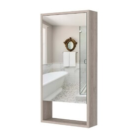 Modesto Medicine Cabinet, One Open Shelf, Mirrored Cabinet with Two Interior Shelves B128P148753