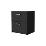Myrtle 2 Drawers Nightstand, Bedside Table with Metal Handles B128P148758