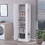 Nampa Storage Cabinet, Single Door, Broom Hangers, White B128P148760