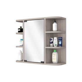 Valdez Medicine Cabinet with Six Shelves, Mirror Cabinet B128P148818