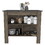 Brooklyn Kitchen Island, Three Concealed Shelves B128P148879