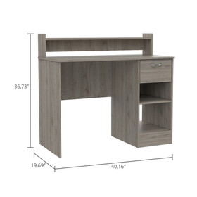 Charlotte Computer Desk with 2 Storage Shelves and Drawer B128P148893