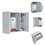Draco Medicine Cabinet, Mirror, Double Door, One External Shelf B128P148908