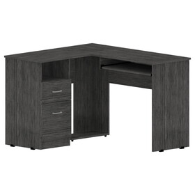 Raleigh L-Shaped Desk, Two Drawers, One Shelf, CPU Storage B128P148968