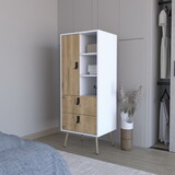 Kimball Tall Dresser, Modern Design with 2 Drawers and Ample Storage B128P176104