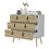 Kimball 3-drawer Dresser, Modern Chic Storage with Wooden Legs B128P176105