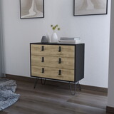 Kimball Hairpin Legs Dresser with 3-Drawers and Modern Design B128P176106