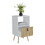 Kimball Tall Nightstand with Drawer, Open Shelf and Wooden Legs B128P176118