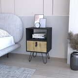 Kimball Nightstand, Ample Storage Design with Hairpin Legs, Drawer an Open Shelf B128P176119