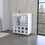 B128P176156 White+Engineered Wood+Freestanding+5 or More Spaces+Open Storage Space