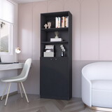 Sutton 2-Door Bookcase, Storage with Multi-Level Shelves and Double Door Design B128P176163