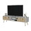 Kimball TV Rack, Spacious Storage with 2 Hinged Drawers and Open Shelves B128P176178