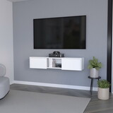 Tabor Floating TV Stand, Wall Unit with 2 Doors and Open Shelf B128P176182