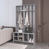 Van Hall Tree in Melamine, Open Storage y Coat Space, Smoke B128P237138