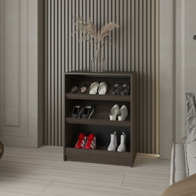 FM FURNITURE Oatman Shoe Rack with Open Storage, Wengue B128P301390