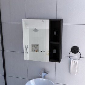 Lincoln Mirrored Medicine Cabinet, Five Interior Shelves B128P322311