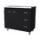 Darien melamine base cabinet, three drawers and stainless steel top. B128S00005