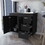 Darien melamine base cabinet, three drawers and stainless steel top. B128S00005