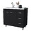 Darien melamine base cabinet, three drawers and stainless steel top. B128S00005