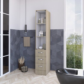 Preston Linen Cabinet, Three Shelves, Four Drawers B128S00074