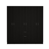 Guajira Six Door Armoire, Three Cabinets, Hidden Drawer Shoes B128S00092