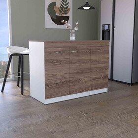 Joliet Kitchen Base Cabinet, Three Drawers, Two Interior Shelves, One Flexible Cabinet B128S00138