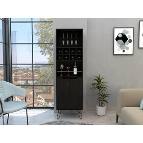 Sheffield H Bar Cabinet, Eight Bottle Cubbies, Two Glass Shelves B128S00158