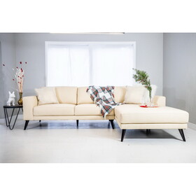Alta Cream Top Grain Leather Right Facing Sectional B131P153244