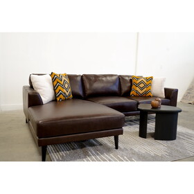 Alta Brown Top Grain Leather Left Facing Sectional B131P153245