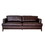 B131P153296 Brown+Leather+Wood+3 Seat