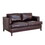 B131P153297 Brown+Leather+Wood+2 Seat