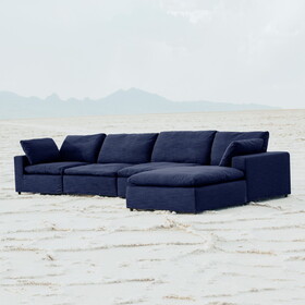 Harper Luxe Navy Sectional - 5 seat Configuration P-B131S00003