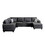 Brigham U-Shaped Sectional Grey B131S00058