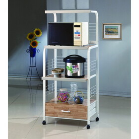 Kitchen Shelf on Casters - Metal - White B132P165185