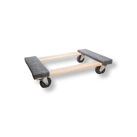 Hardwood 18" x 30" Carpeted Dolly with 4" Hard Rubber Wheels B135P164230