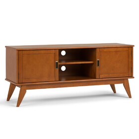 Draper - Mid Century Low TV Media Stand - Teak Brown B136P158153